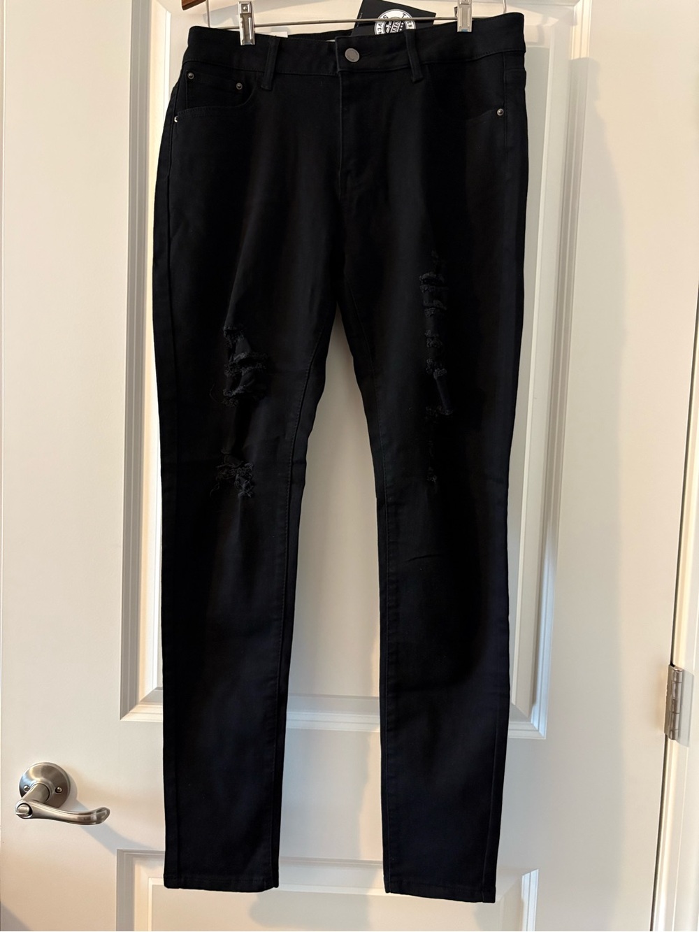 Men's Black Skinny Ripped Jeans